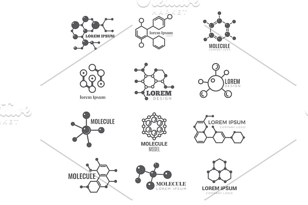 Molecular logo. Chemistry dna