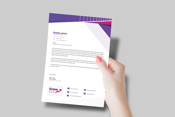 Abstract Letterhead Design in Stationery Templates - product preview 1