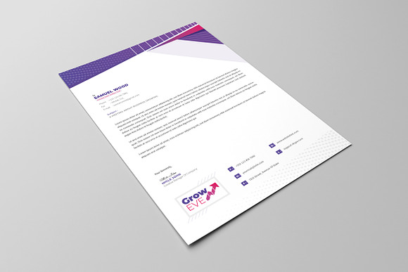 Abstract Letterhead Design in Stationery Templates - product preview 4