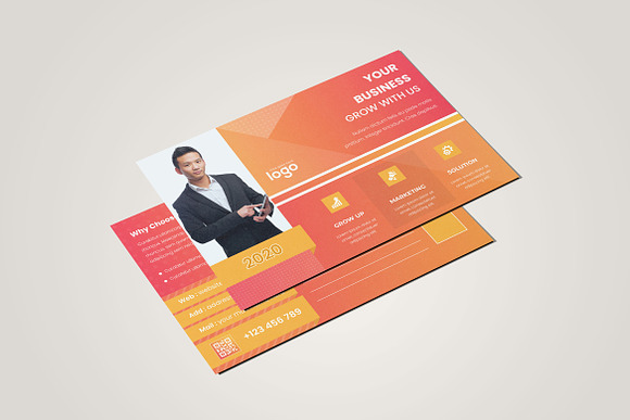 Colorful Post Card Design in Postcard Templates - product preview 3