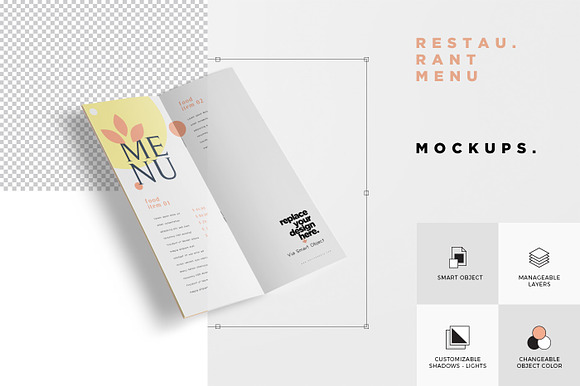 Food Menu Book Mockups in Product Mockups - product preview 6