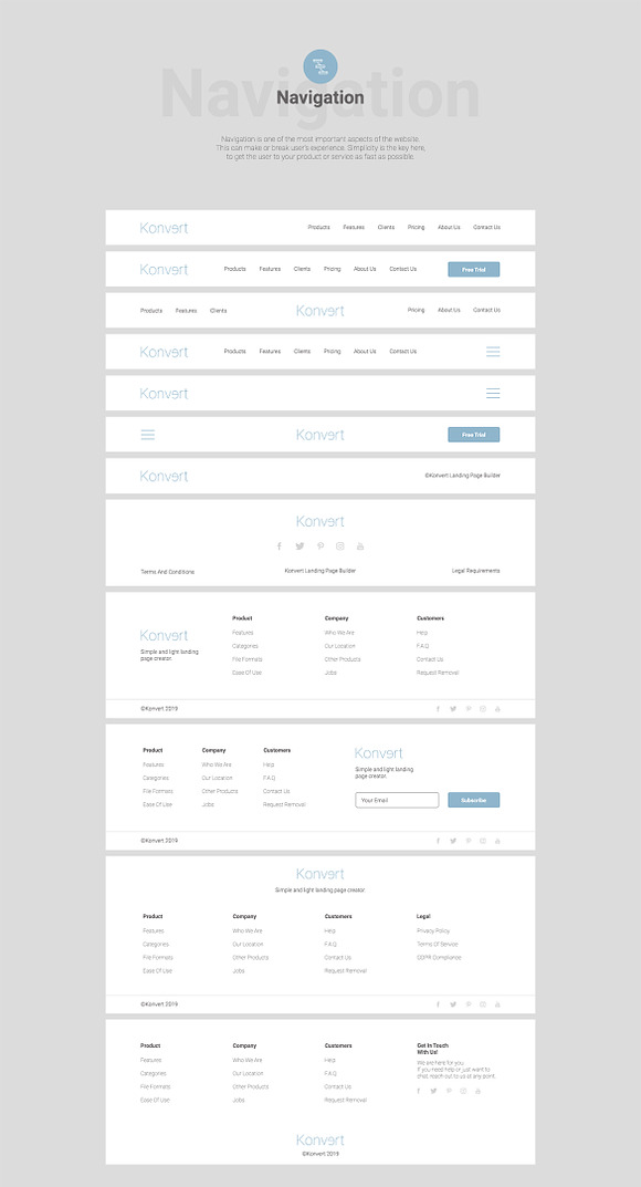 Konvert Landing Page Builder in Wireframe Kits - product preview 2