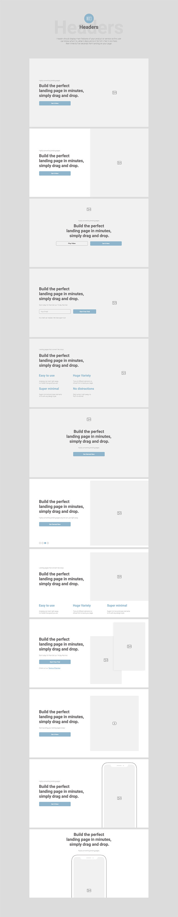 Konvert Landing Page Builder in Wireframe Kits - product preview 3