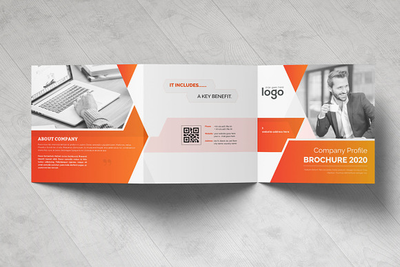 Square Trifold Brochure Design in Brochure Templates - product preview 2