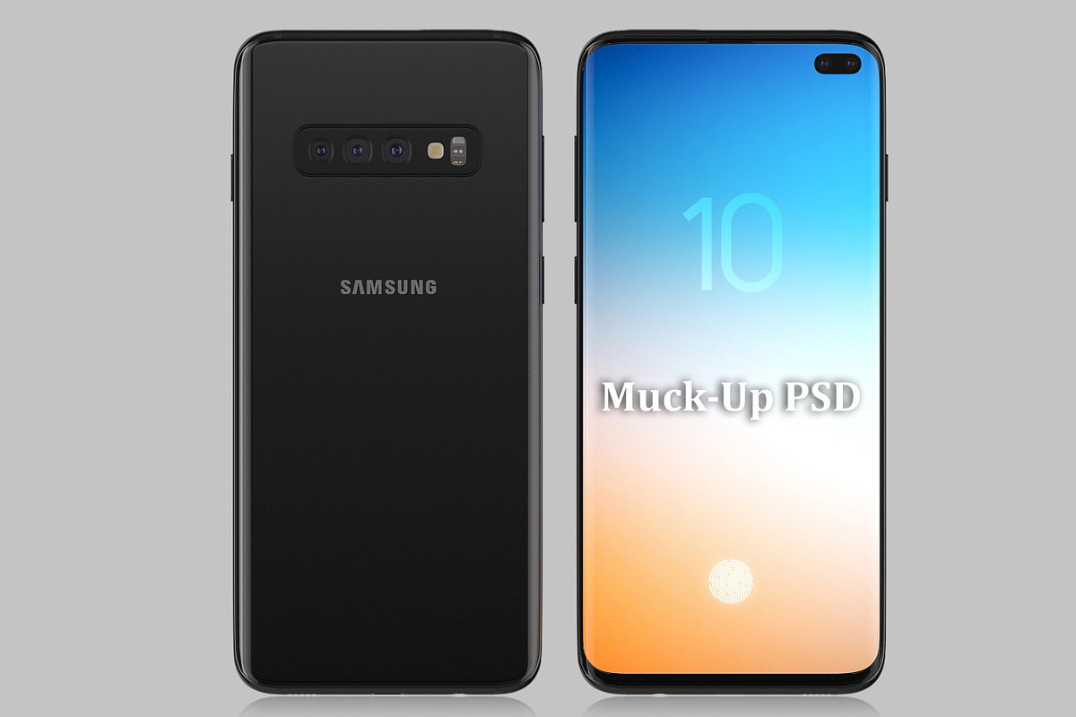 Samsung galaxy S10 Plus mock-up in Mobile & Web Mockups - product preview 8