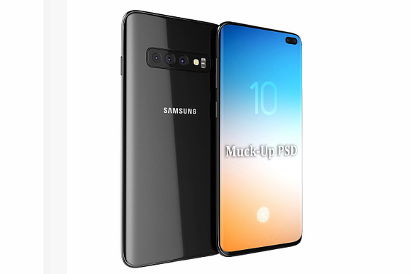Samsung galaxy S10 Plus mock-up in Mobile & Web Mockups - product preview 4