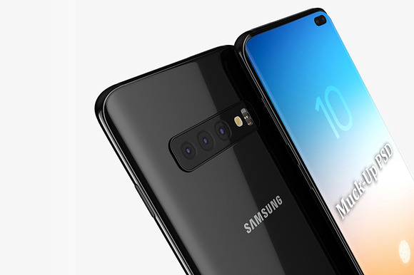 Samsung galaxy S10 Plus mock-up in Mobile & Web Mockups - product preview 6