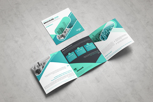 Square Business Tri fold Brochure in Brochure Templates - product preview 6