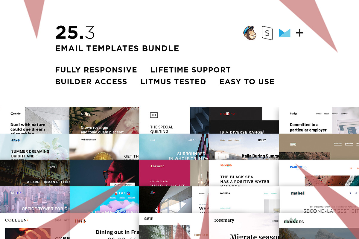 25 Email templates bundle lll in Mailchimp Templates - product preview 8