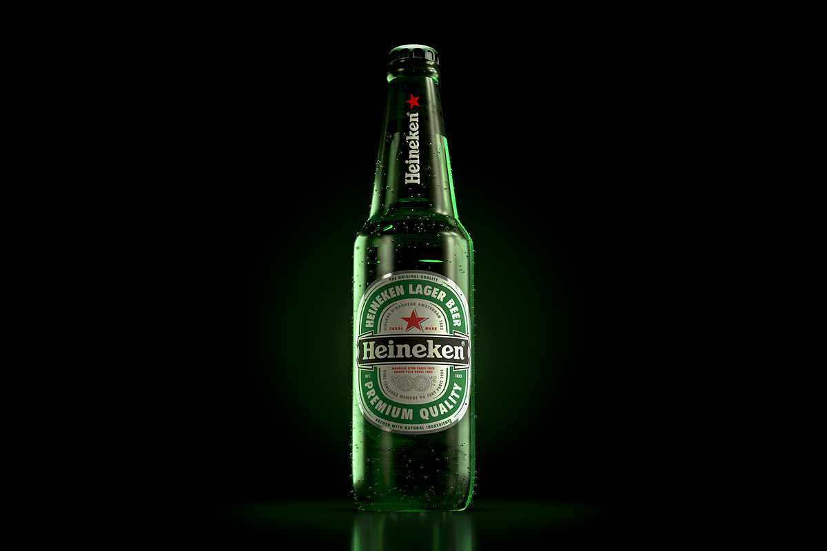 Heineken Bottle Render (C4D/Corona) in Product Mockups - product preview 8