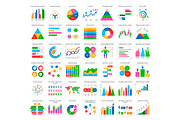 Analytics Statistics Icons in Flat