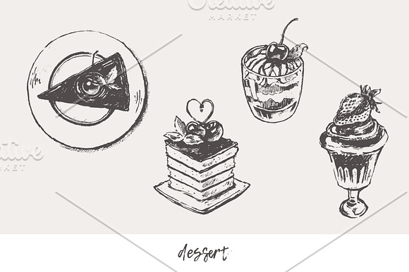 Set of elements for menu design in Illustrations - product preview 9