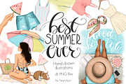 Best summer Ever Clipart & Patterns