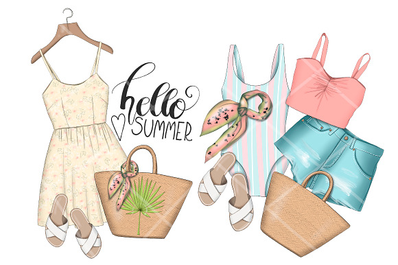 Best summer Ever Clipart & Patterns in Illustrations - product preview 6