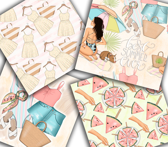 Best summer Ever Clipart & Patterns in Illustrations - product preview 9