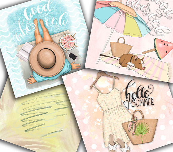 Best summer Ever Clipart & Patterns in Illustrations - product preview 12