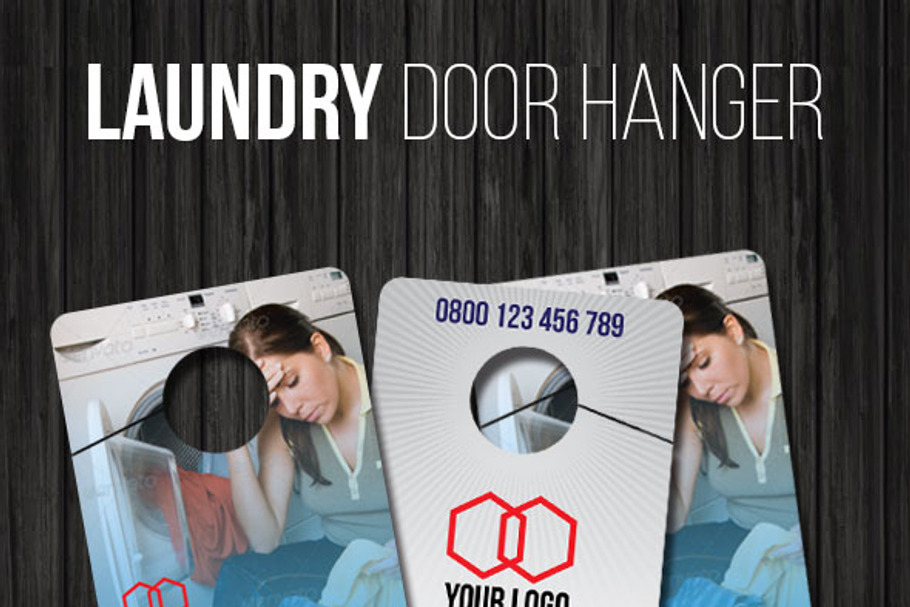 Laundry Door Hanger in Stationery Templates - product preview 8