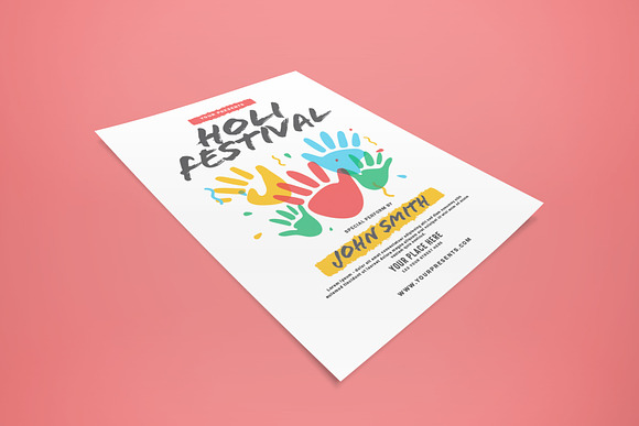 Holi Festival Flyer in Flyer Templates - product preview 1
