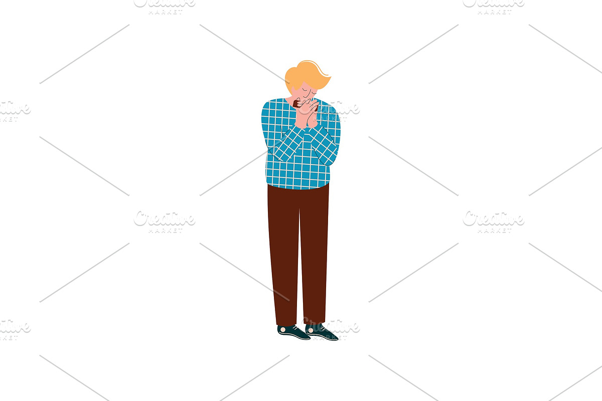 Young Man Playing Harmonica, Male in Illustrations - product preview 8