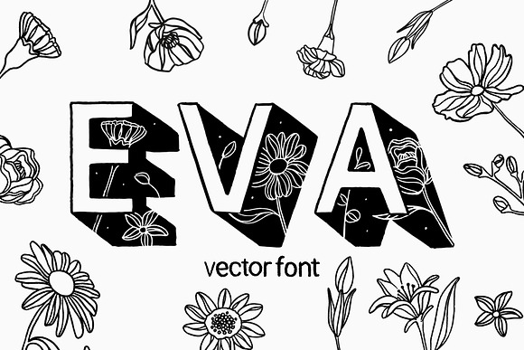 EVA | Vector font and graphics in Display Fonts - product preview 4