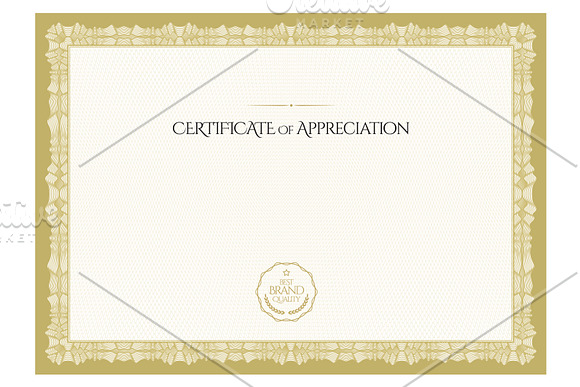 Certificate340 in Stationery Templates - product preview 1