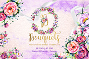 Bright bouquets Watercolor png