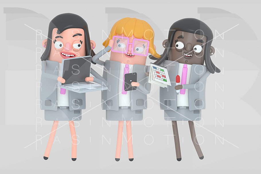 Business woman teamwork working in Illustrations - product preview 8