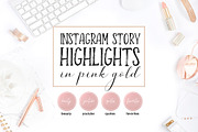 Instagram Highlight Covers Pink Gold