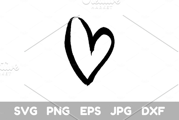 Heart Print Svg in Objects - product preview 1