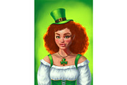 St Patrick's day Girl in green