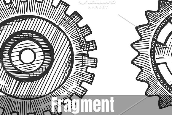 Collection of transmission cog wheel in Illustrations - product preview 1