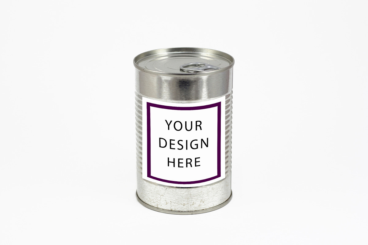 Can of food mock up in Product Mockups - product preview 8