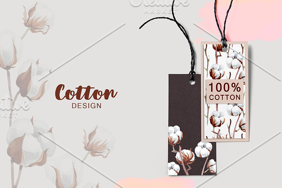  Cotton Watercolor png in Illustrations - product preview 2