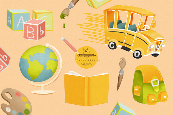 Back to School Clipart Collection in Illustrations - product preview 5