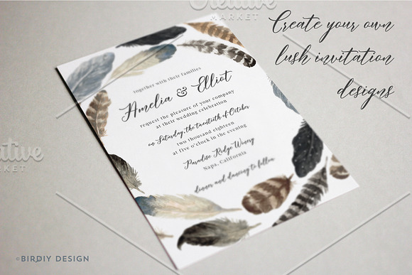 Rustic Watercolor Floral Design Kit in Illustrations - product preview 8