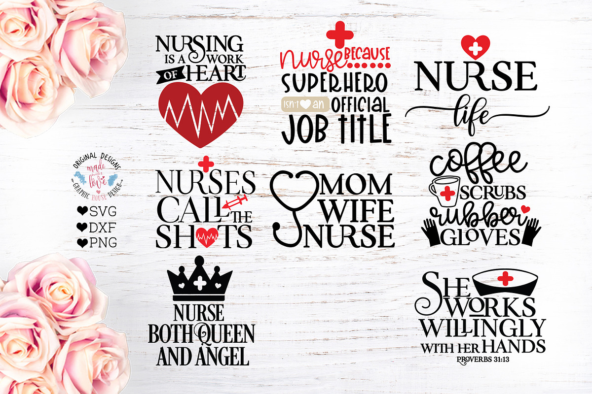 Nurse SVG - Nursing Quotes Bundle in Illustrations - product preview 8