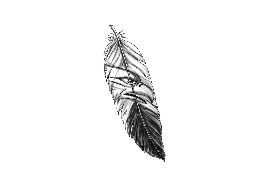 Sea Eagle Feather Tattoo