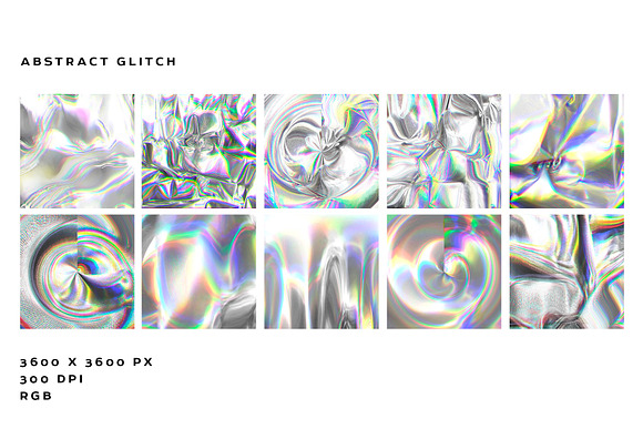 Holographic glitch foil textures in Textures - product preview 2