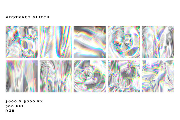 Holographic glitch foil textures in Textures - product preview 4