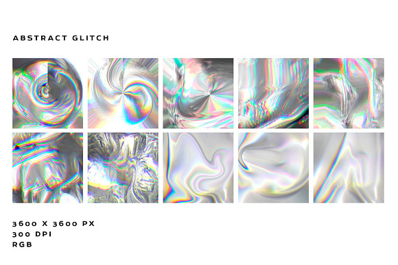 Holographic glitch foil textures in Textures - product preview 5