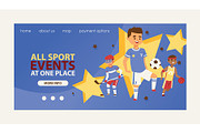 Child in sport vector web page boy