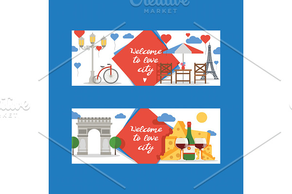 Paris vector pattern french culture