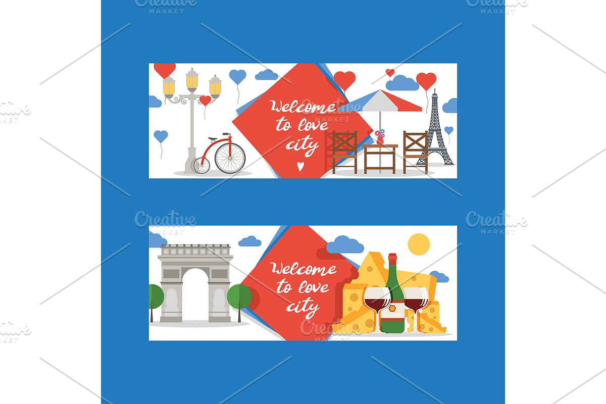 Paris vector pattern french culture in Illustrations - product preview 8