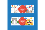 Paris vector pattern french culture