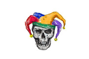 Jester Skull Laughing Tattoo