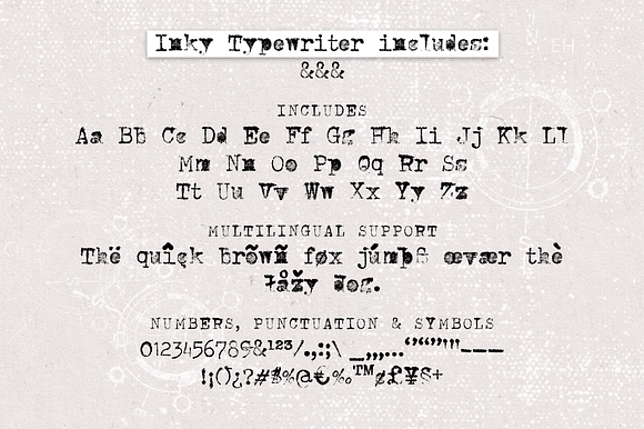 Typewriter Font & Ink Pad Textures in Serif Fonts - product preview 3