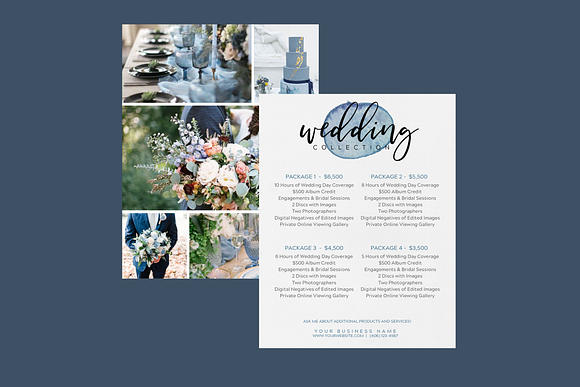 Canva Wedding Pricing Guide Template in Brochure Templates - product preview 1