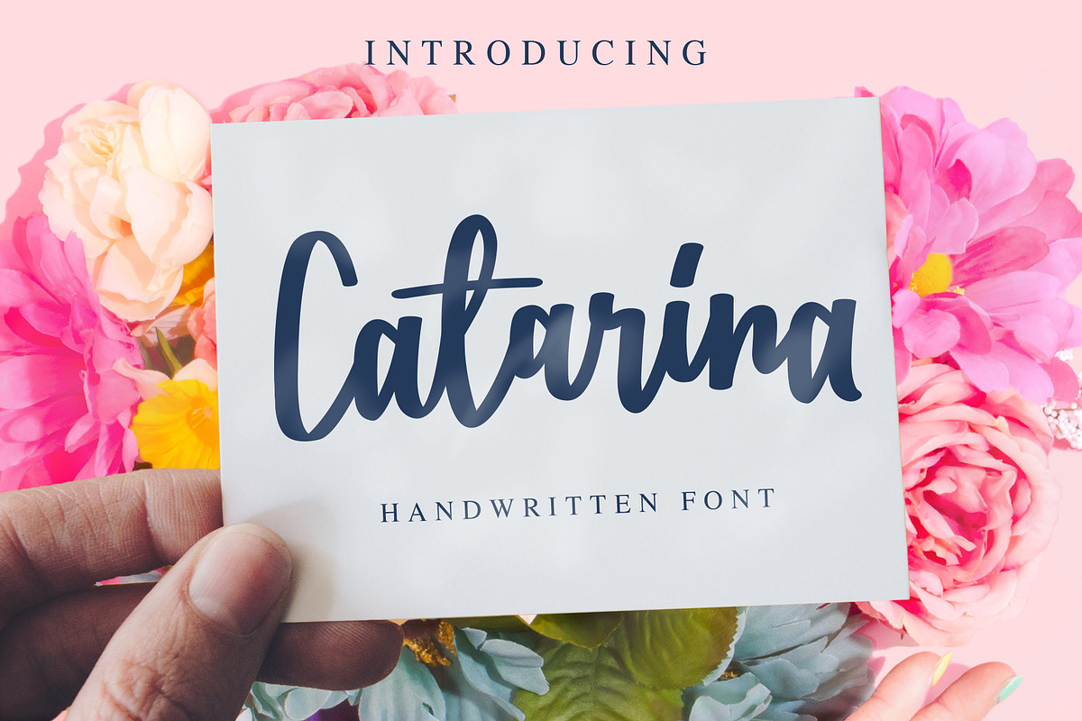 Catarina an Handwritten Font in Script Fonts - product preview 8