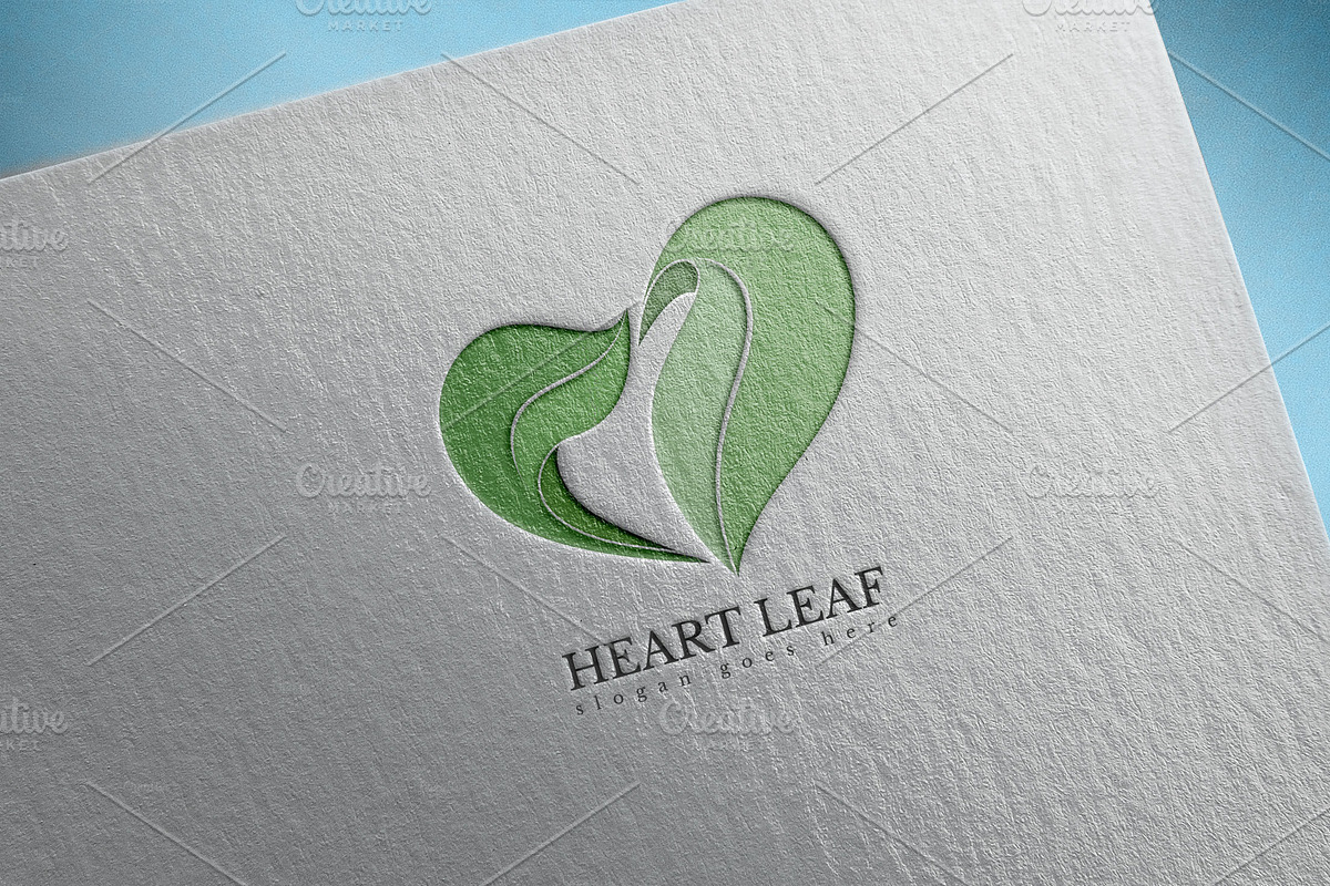 Heart Leaf Logo in Logo Templates - product preview 8