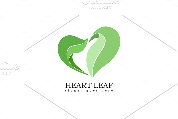Heart Leaf Logo in Logo Templates - product preview 1